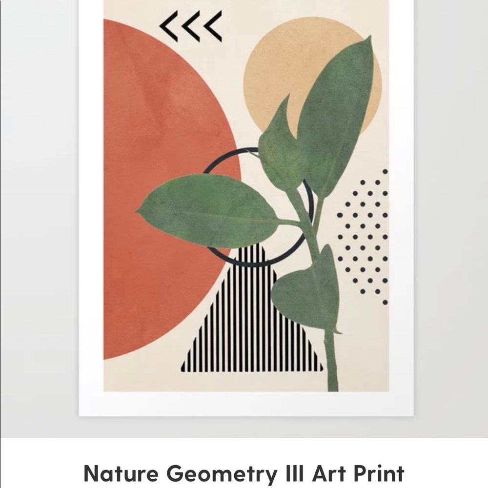 Society6 Nature Geometry Art Print